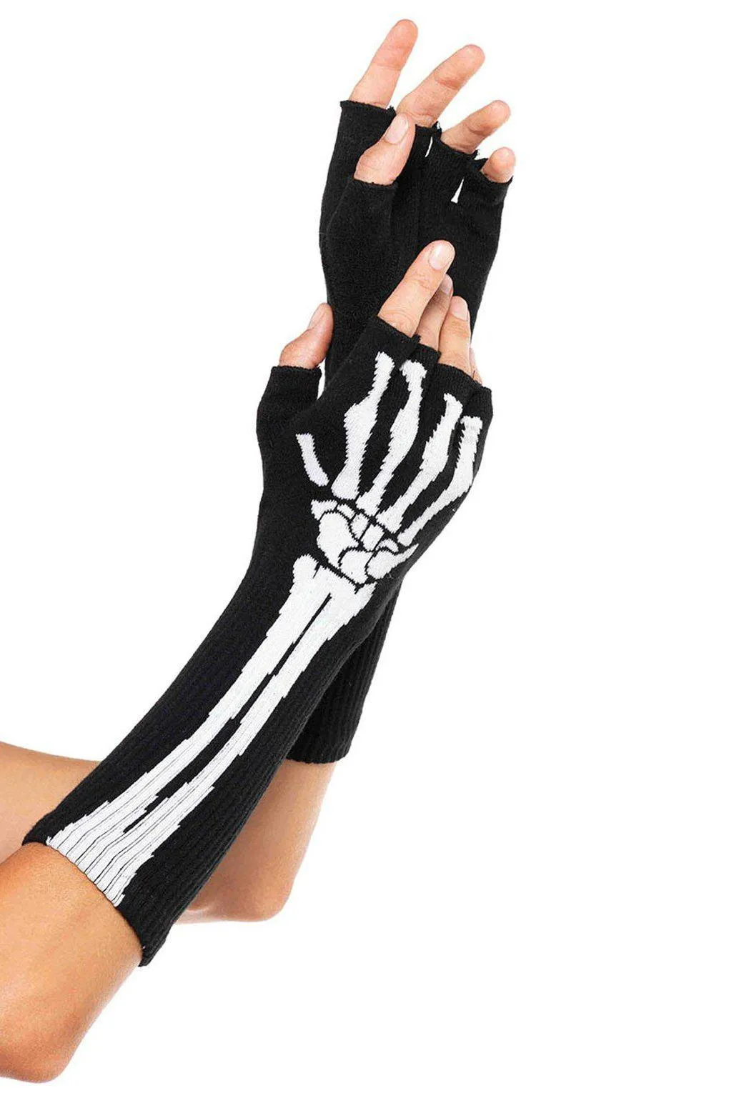 Skeleton Fingerless Gloves