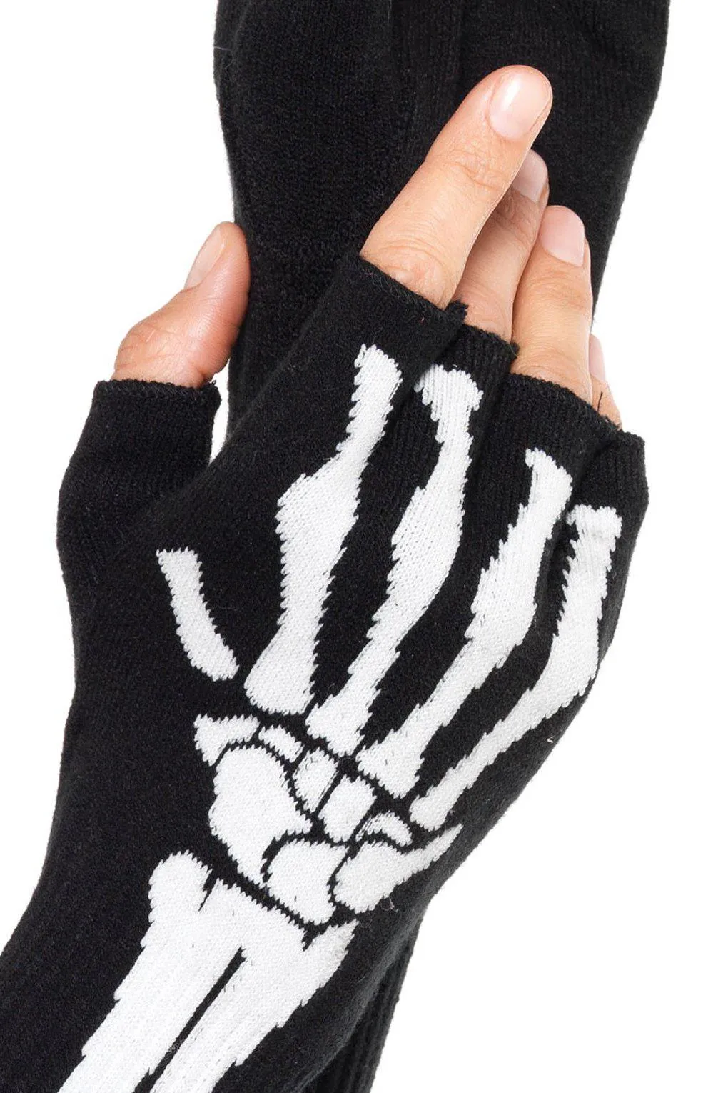 Skeleton Fingerless Gloves