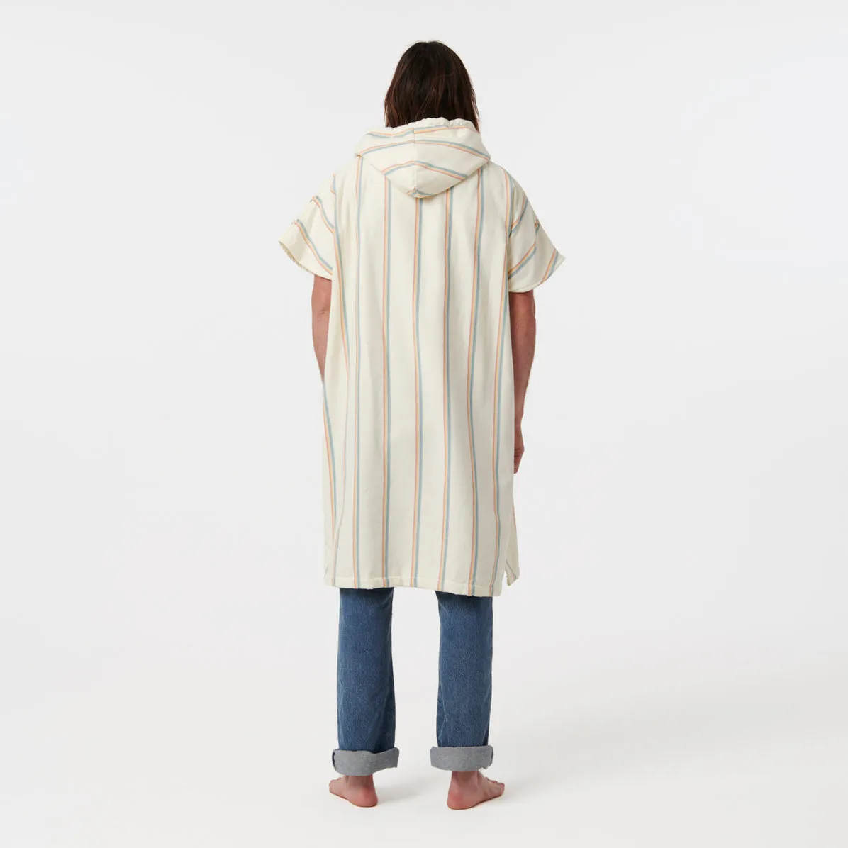 Slowtide Baja Stripe SM/MD Poncho-Cream