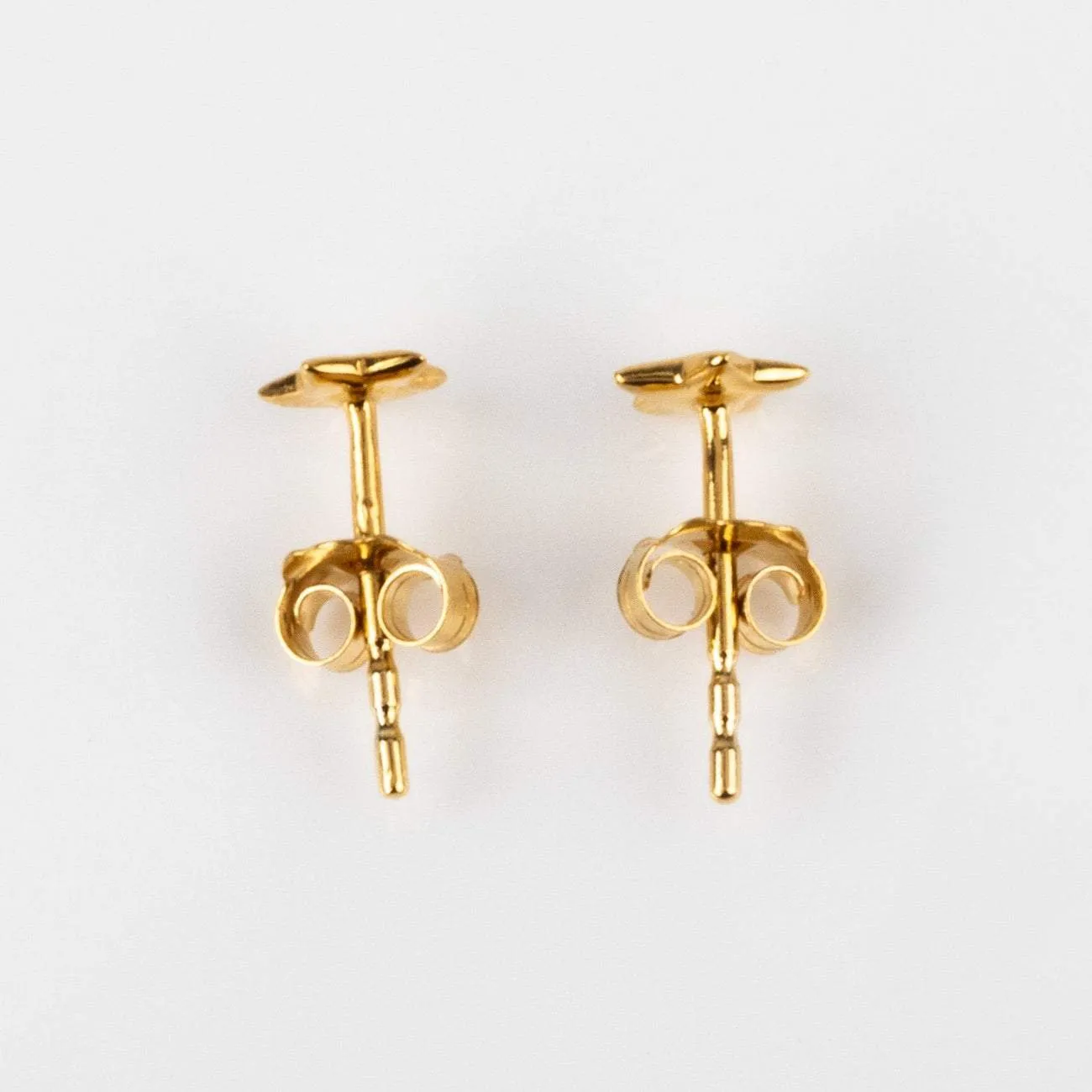 Solid Gold Star Earrings