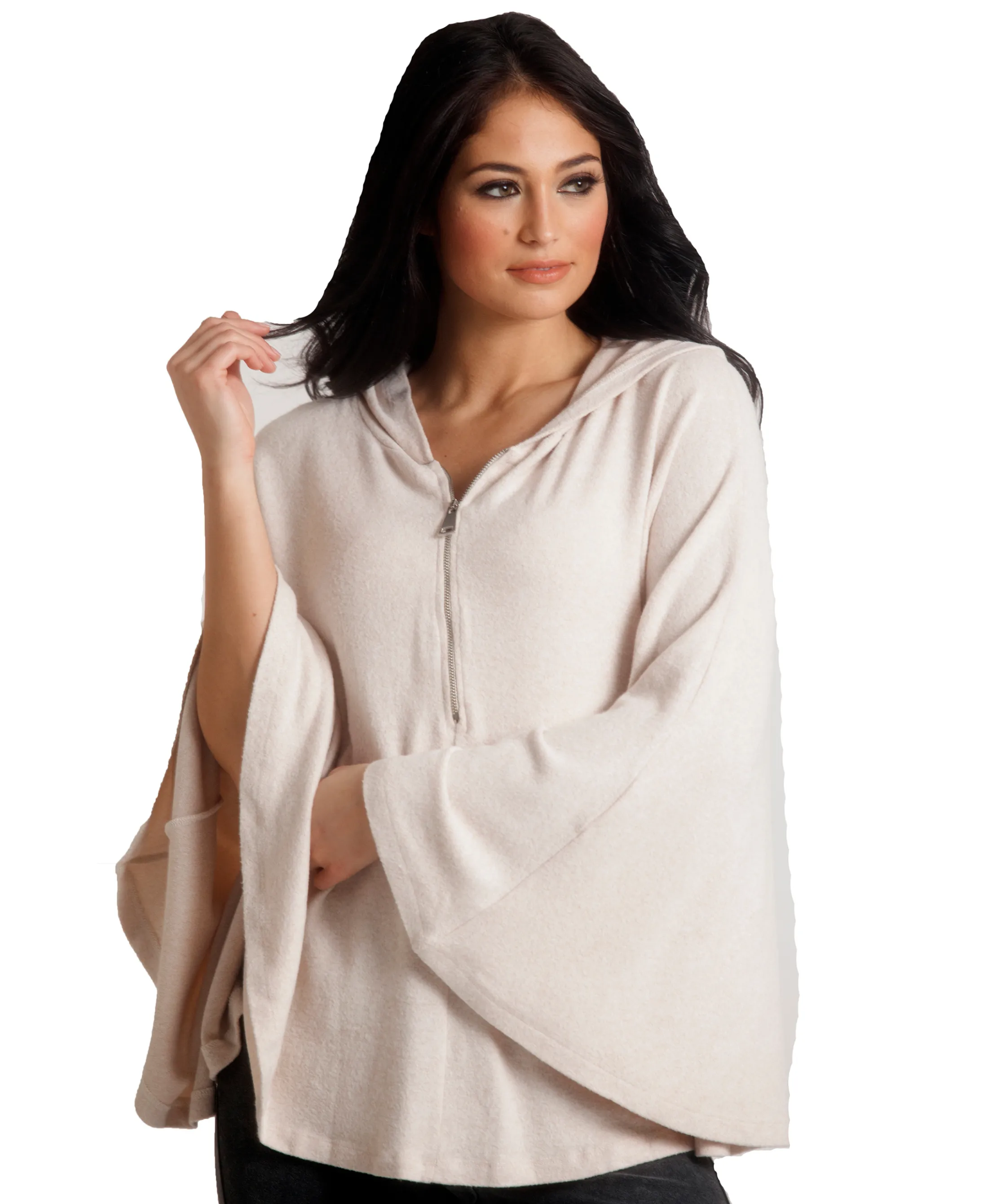 Sophia Kashmira Hooded Poncho