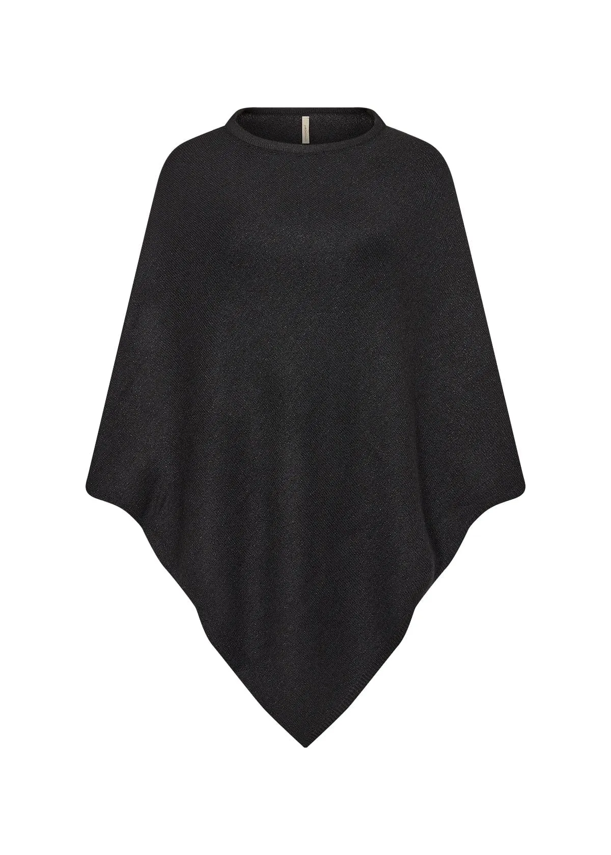 Soya Concept Sparkle Poncho Black