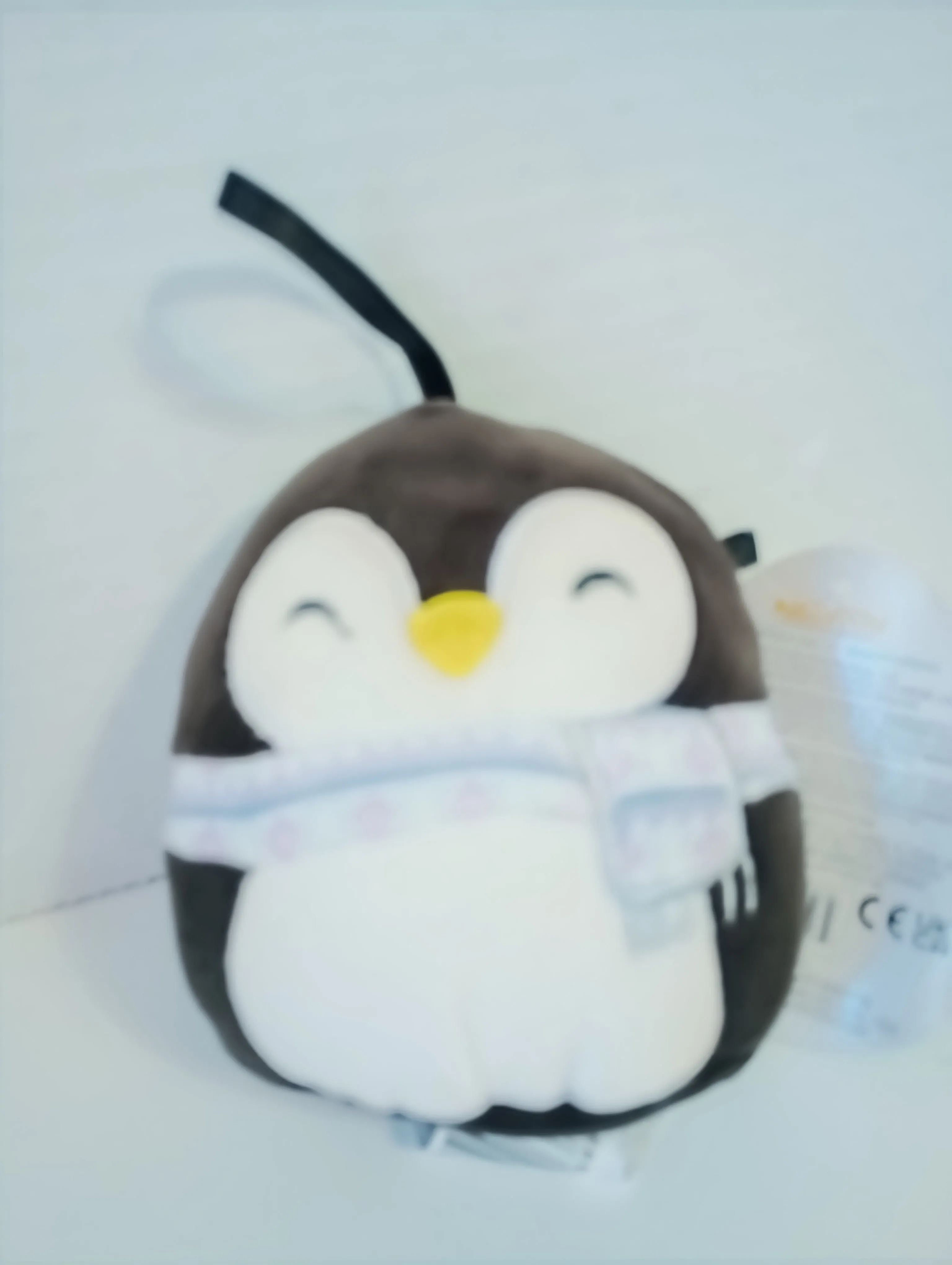 Squishmallows 4" Luna the Penguin with Ear Muffs and Candy Cane Scarf - 2023 Kelly Toy