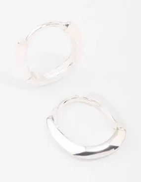 Sterling Silver Chubby Hoop Earrings