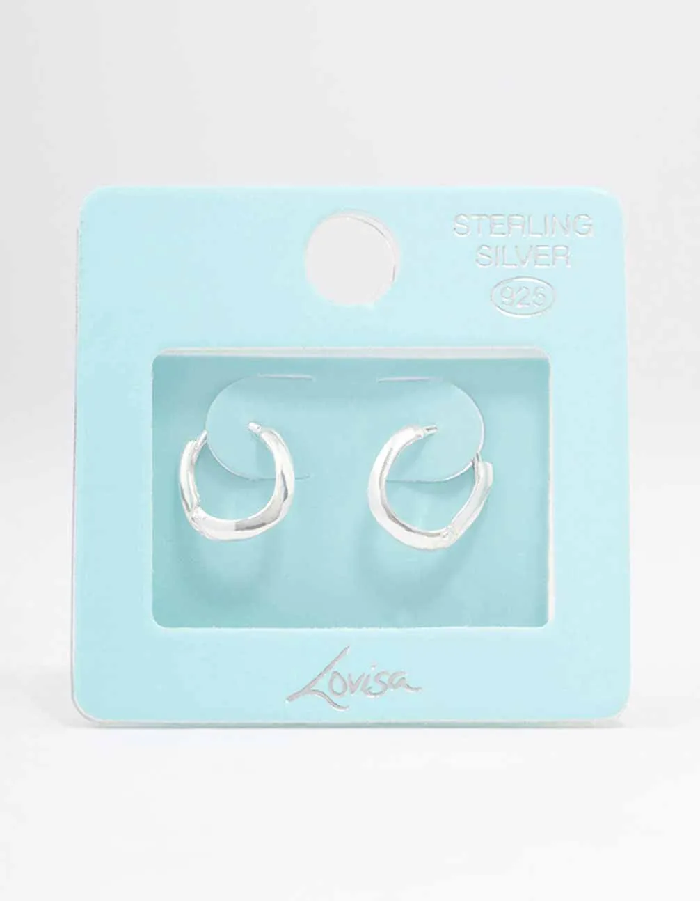 Sterling Silver Chubby Hoop Earrings