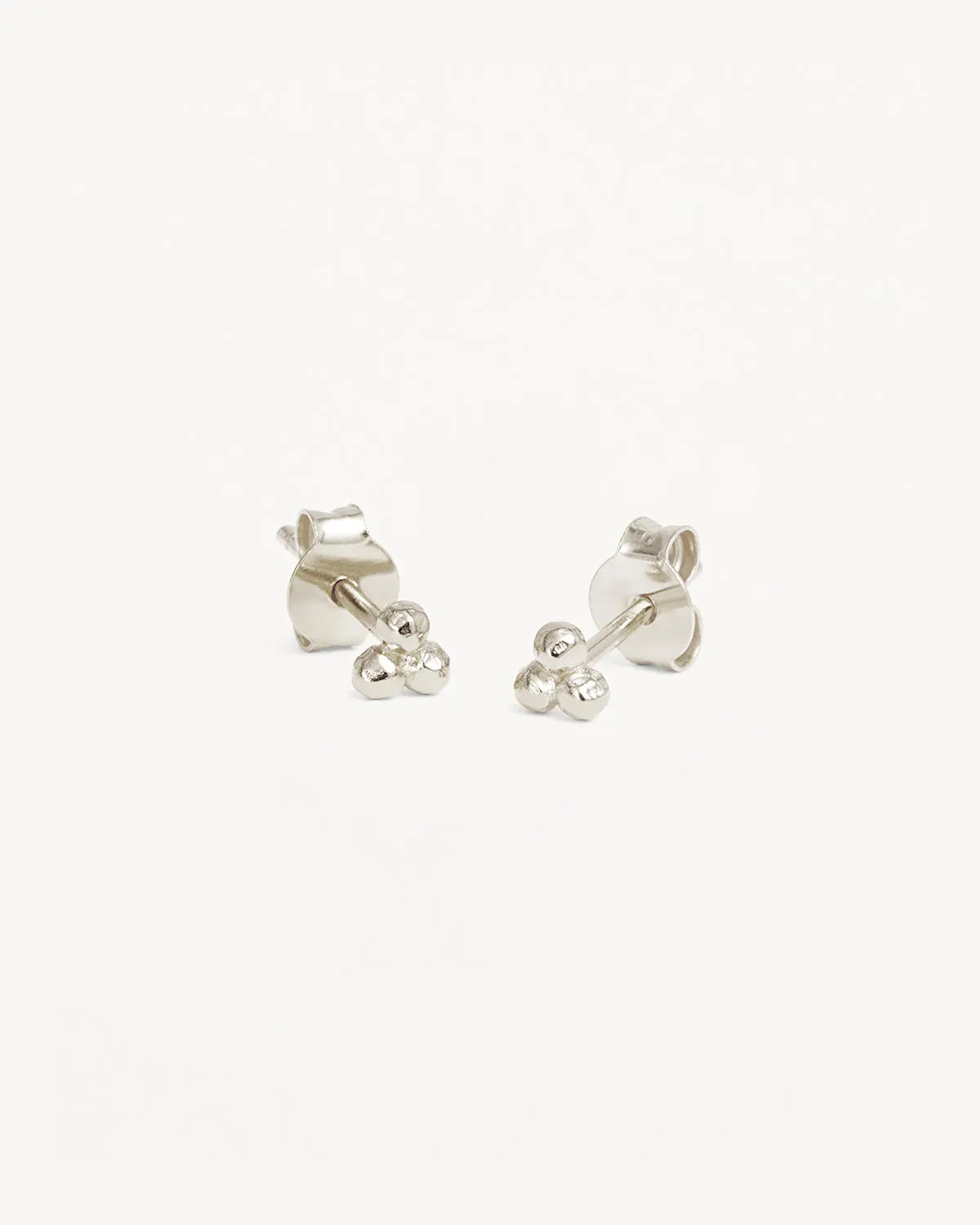 Sterling Silver Karma Stud Earrings