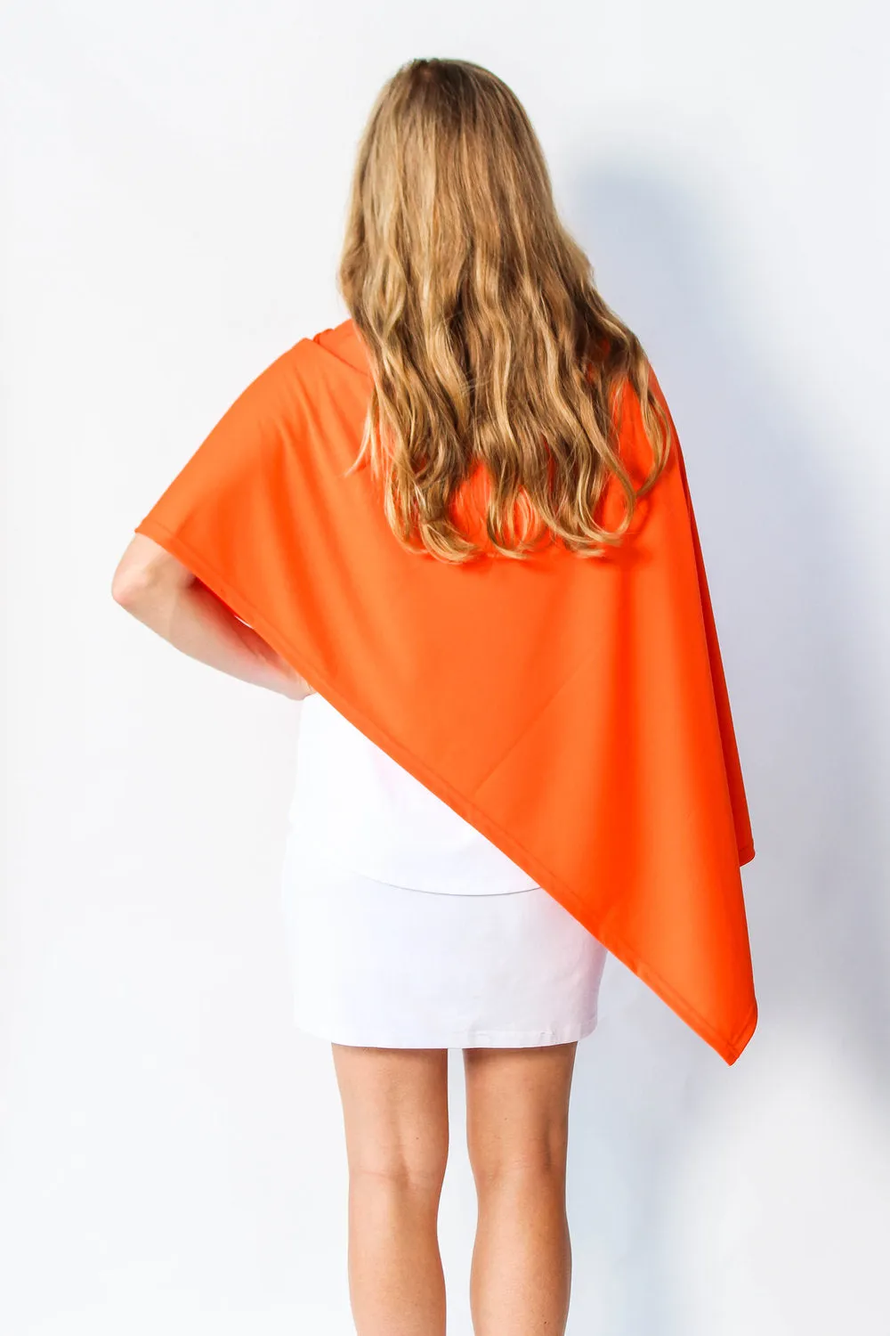 Summer Sunset Orange Party Poncho