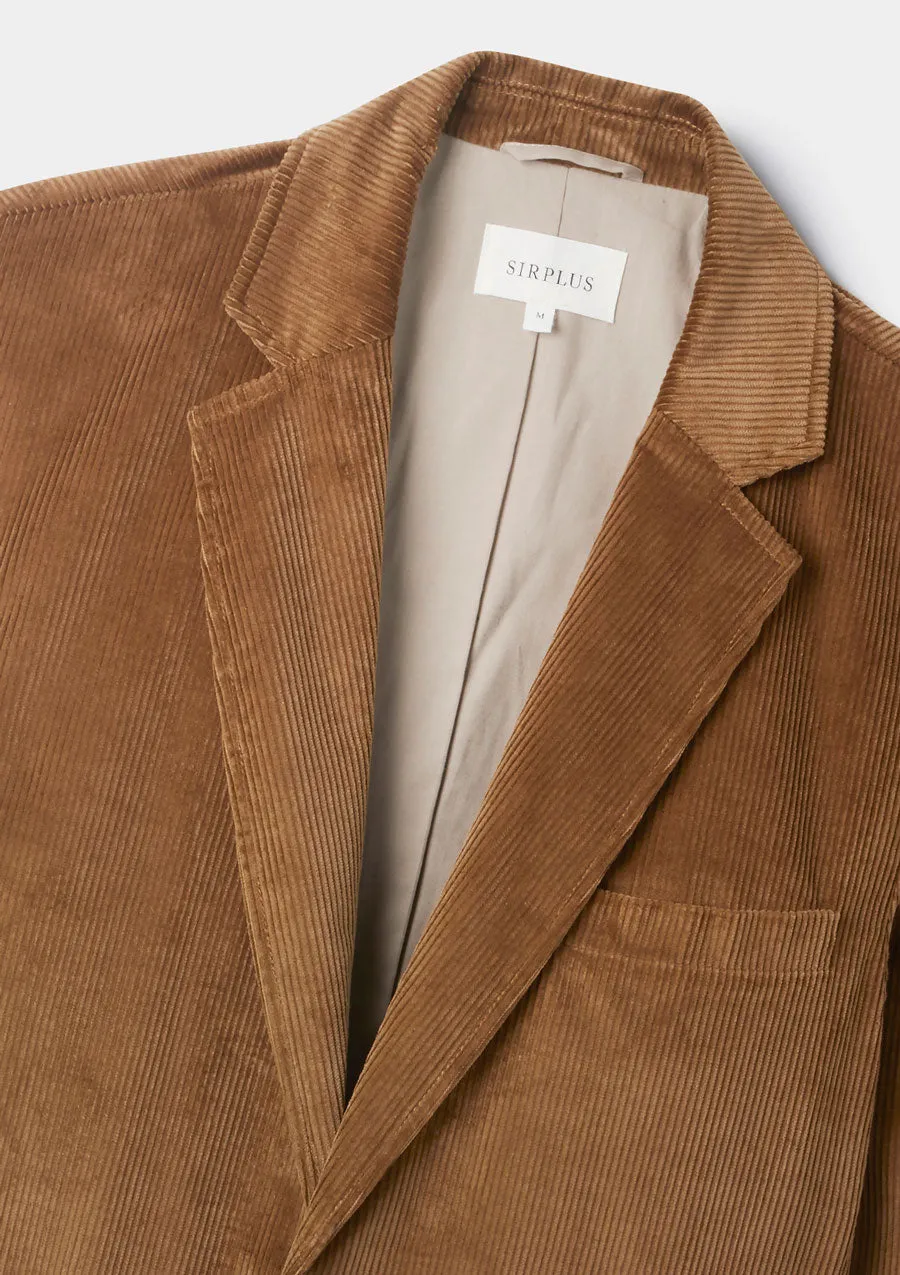 Tan Cotton-Corduroy Blazer