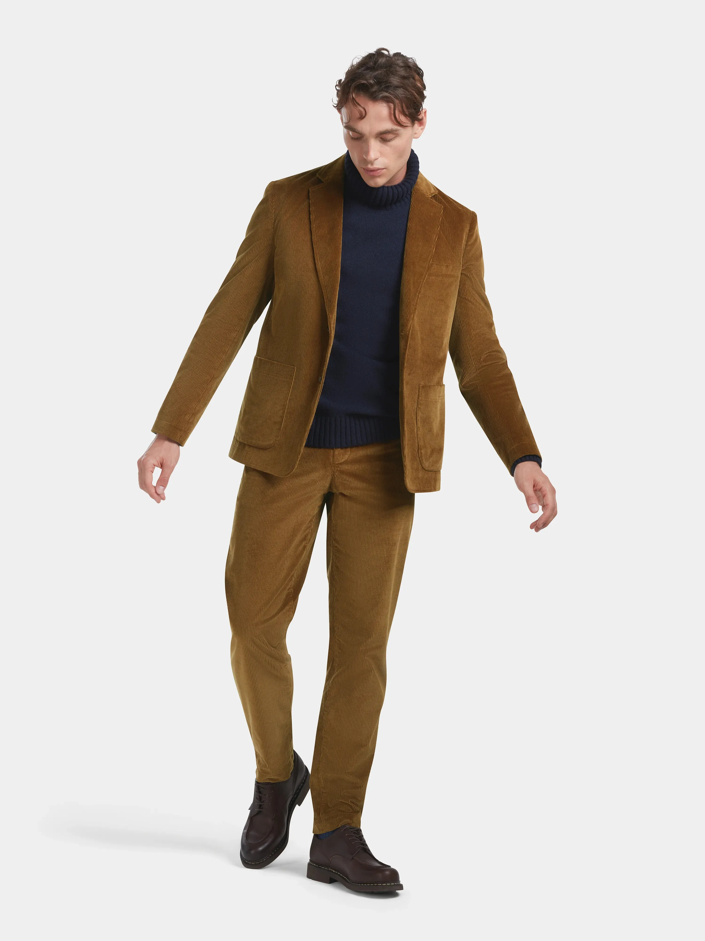 Tan Cotton-Corduroy Blazer