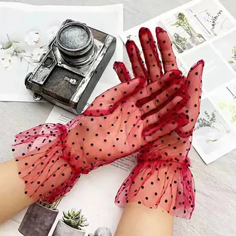 TEEK - Dot Mesh Tulle Gloves