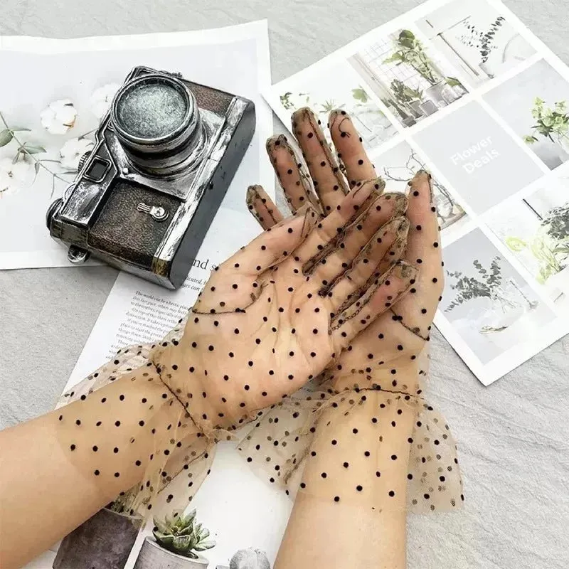 TEEK - Dot Mesh Tulle Gloves