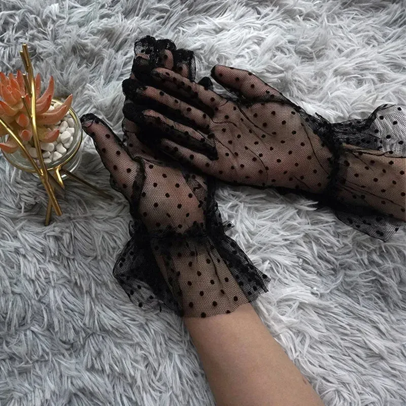 TEEK - Dot Mesh Tulle Gloves