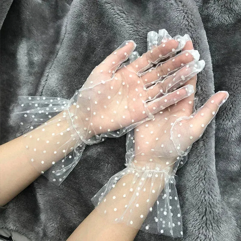 TEEK - Dot Mesh Tulle Gloves