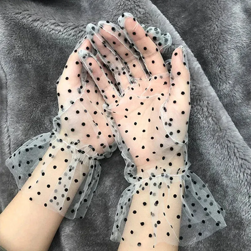 TEEK - Dot Mesh Tulle Gloves