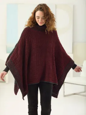 Textured Stitch Poncho (Knit)