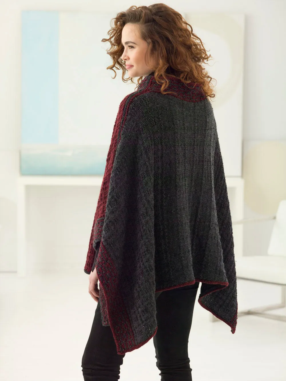 Textured Stitch Poncho (Knit)