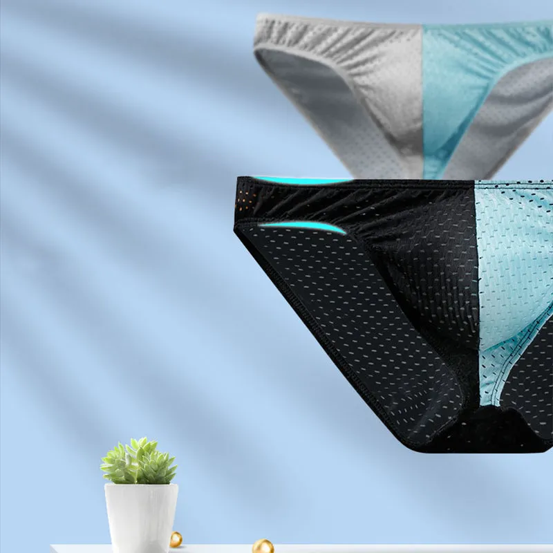 The 2nd Superior Color Matching Ice Silk Super Breathable Men's Briefs