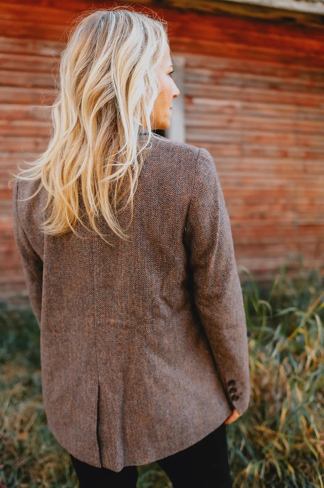 The Ava Tweed Jacket - Coffee