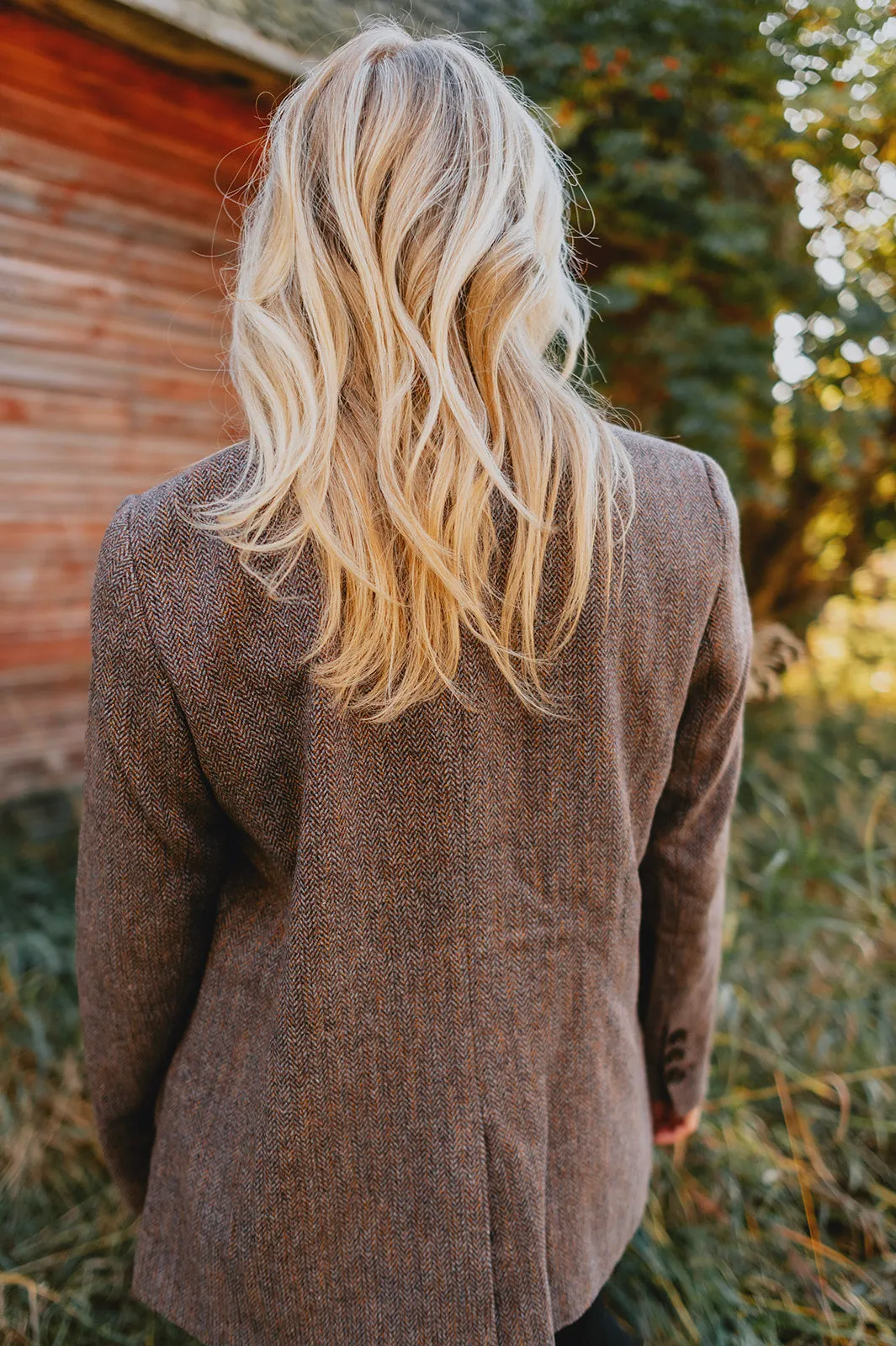 The Ava Tweed Jacket - Coffee