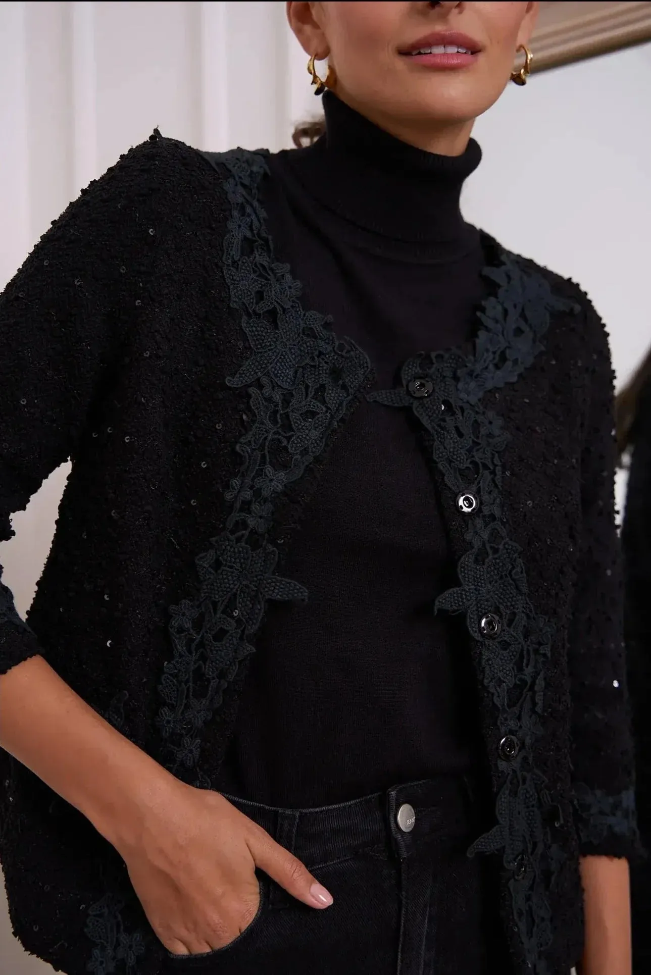 The Ines Tweed and Lace Jacket