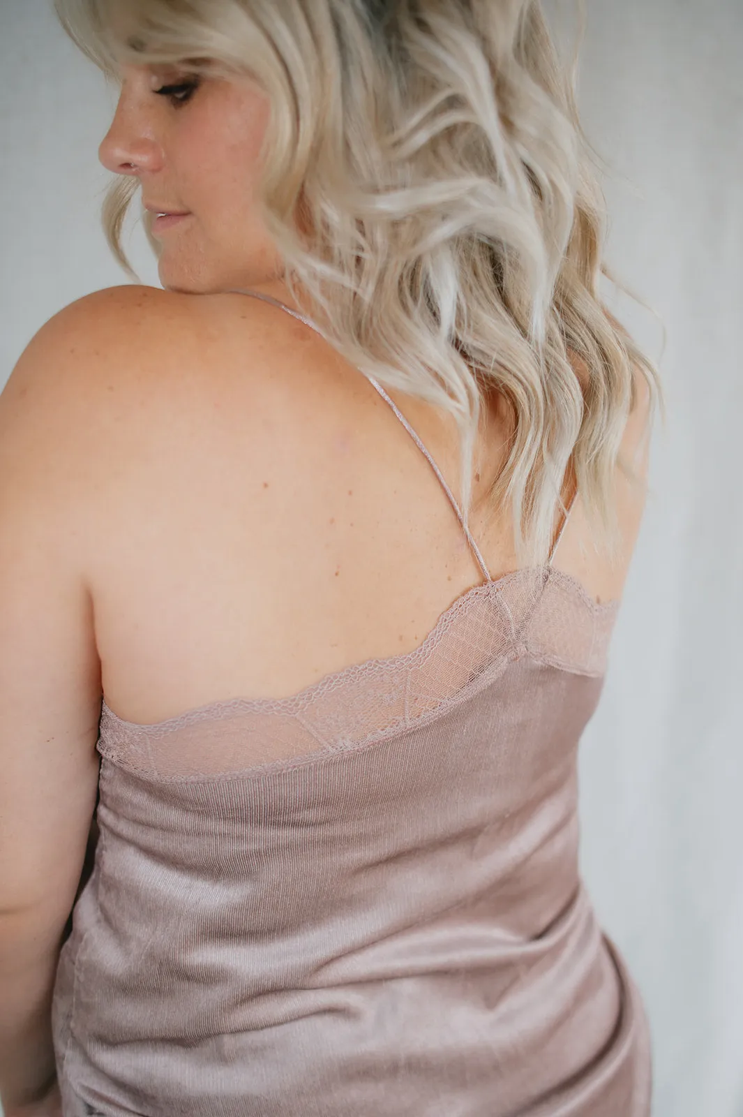 The Millie Corded Velvet Cami - Mauve