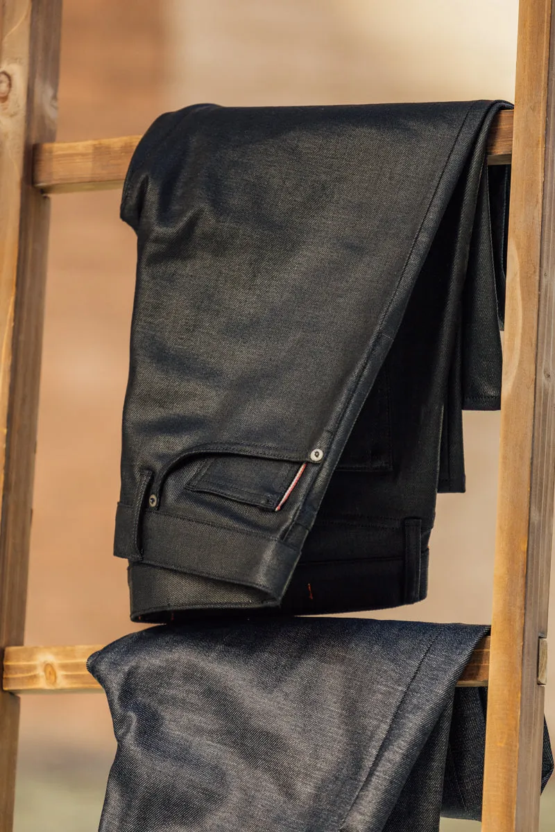 The Pen Slim - Coated Black Raw 14oz Selvedge