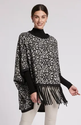 Tyler Boe Fergie Jacquard Poncho Bi Cheetah