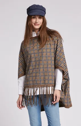 Tyler Boe Fergie Jacquard Poncho Houndstooth