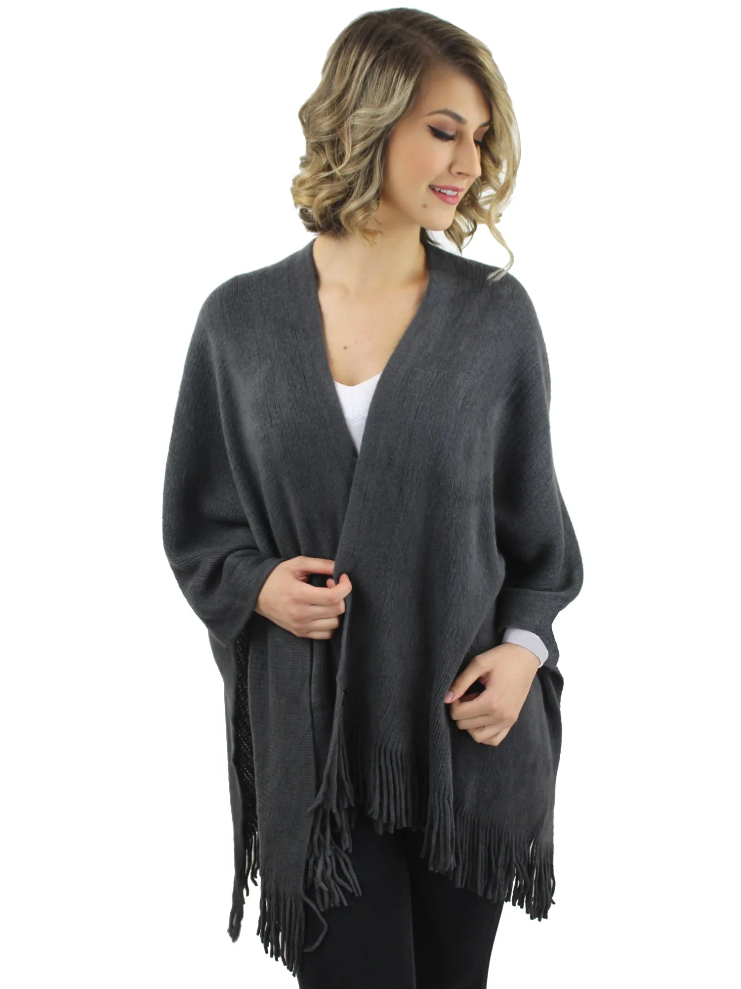 Ultra Soft Knit Poncho Shawl