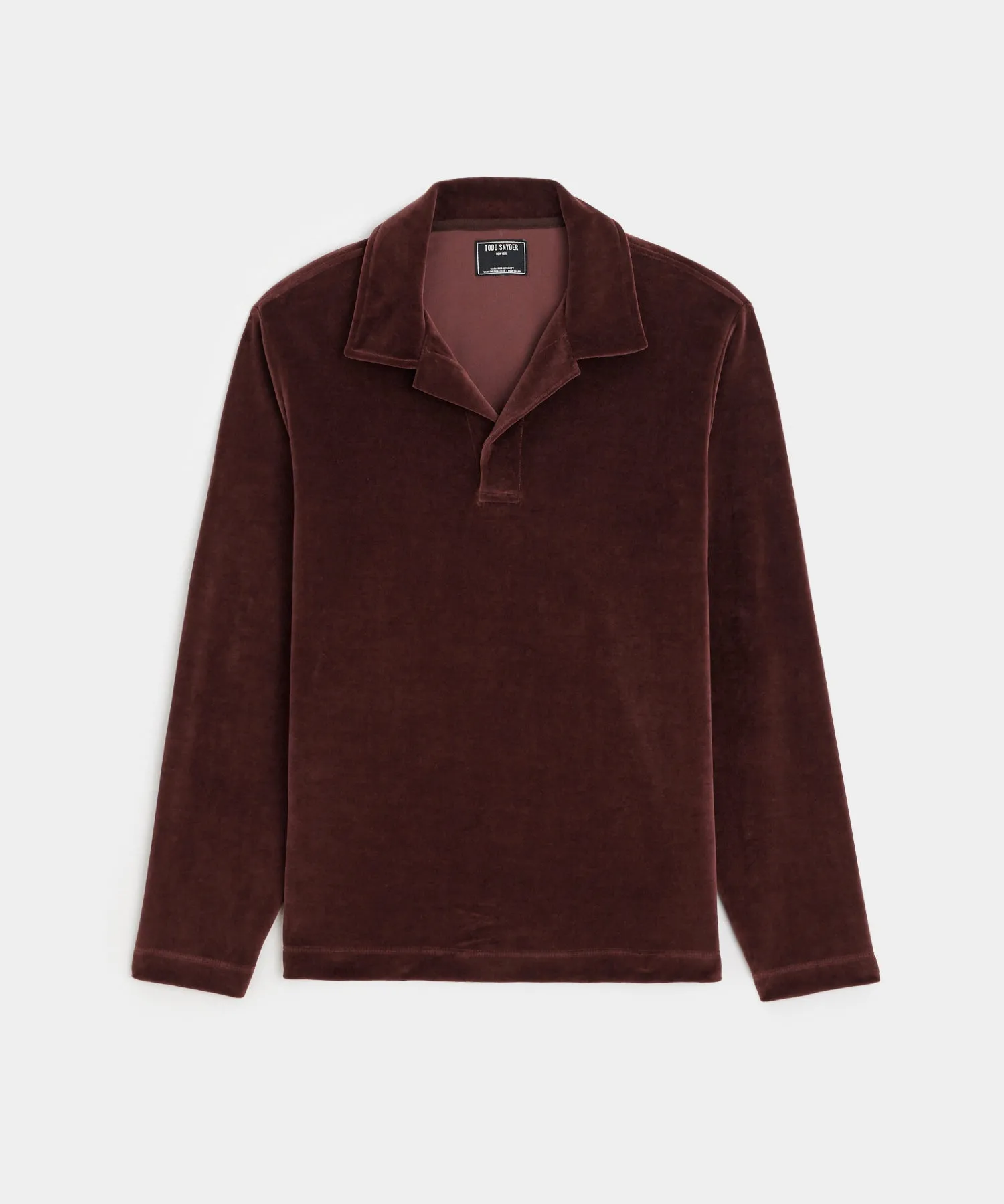 Velour Polo in Cordovan