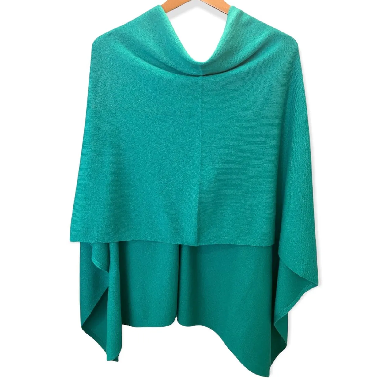 Vert Green Cashmere Poncho