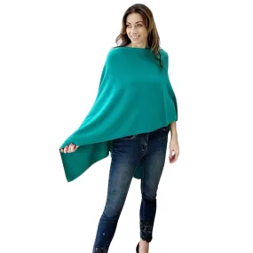 Vert Green Cashmere Poncho