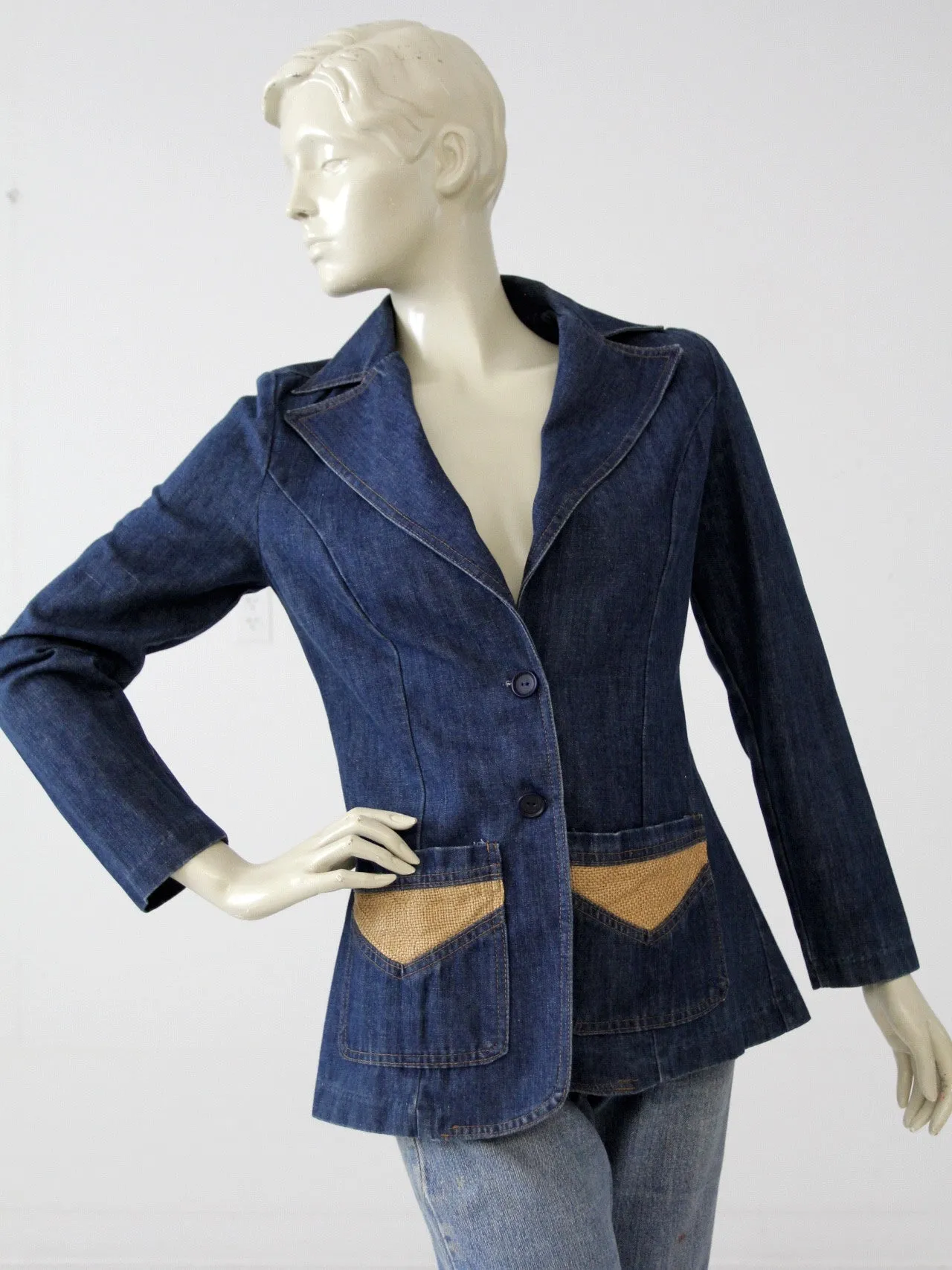 vintage 70s denim blazer by Gotcha Covered Up