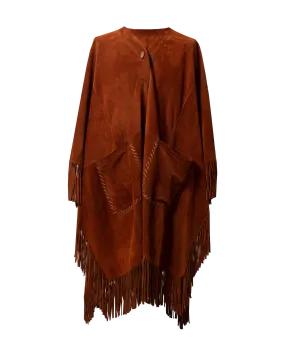 Vintage Suede Poncho