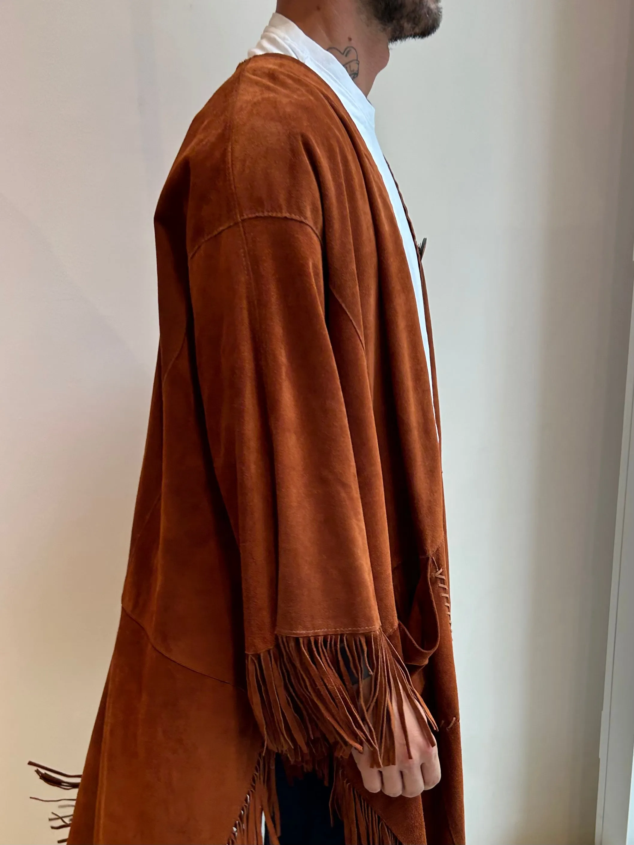 Vintage Suede Poncho