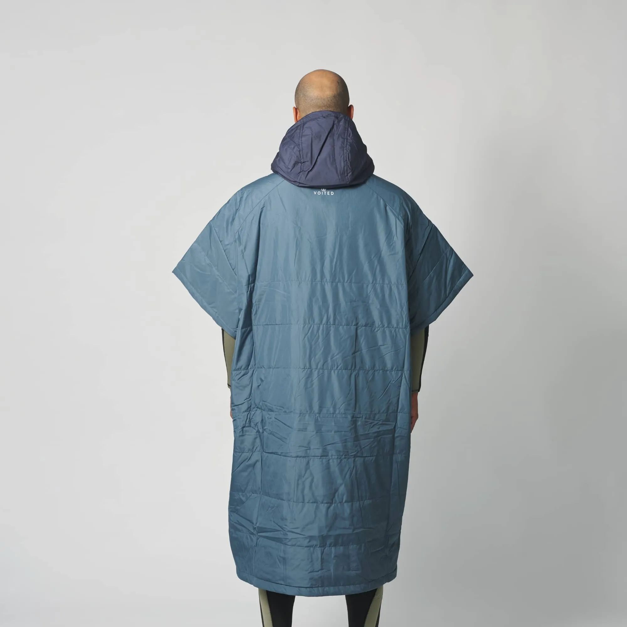 VOITED Original Outdoor Poncho for Surfing, Camping, Vanlife & Wild Swimming - Marsh Grey / Graphite