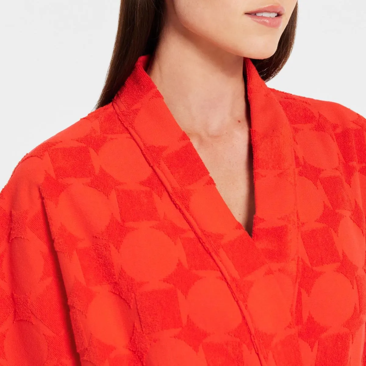 Waterside Kimono Robe in Red Soda by Sheridan