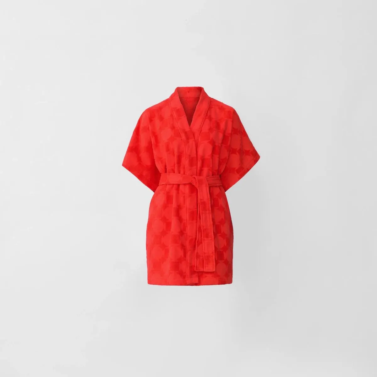 Waterside Kimono Robe in Red Soda by Sheridan