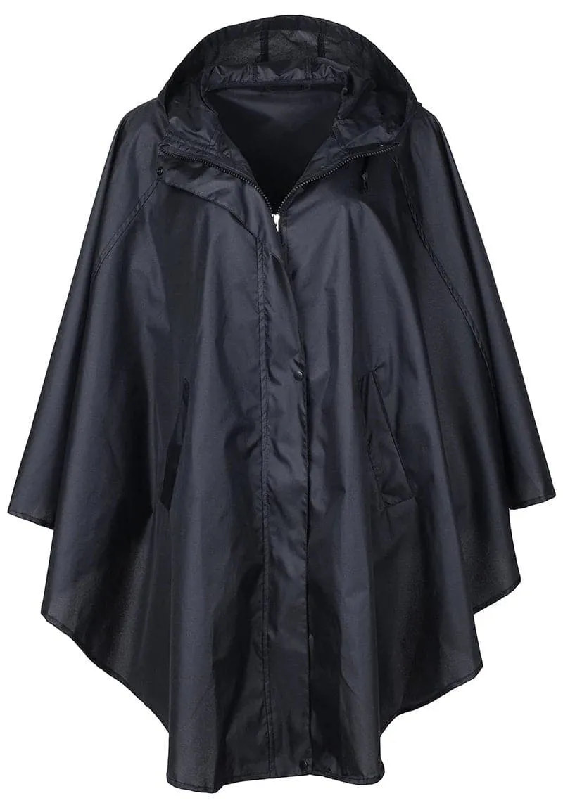 Women's Pongee Rain Poncho for Hiking and Outdoor Activities