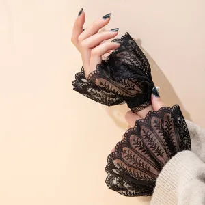 Womens Stretchy Fingerless Lace Gloves PartyReady Wrist Decoration