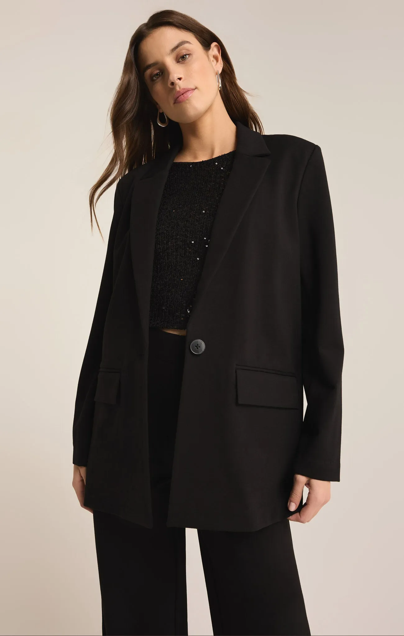 Z SUPPLY - DO IT ALL RELAXED BLAZER BLACK