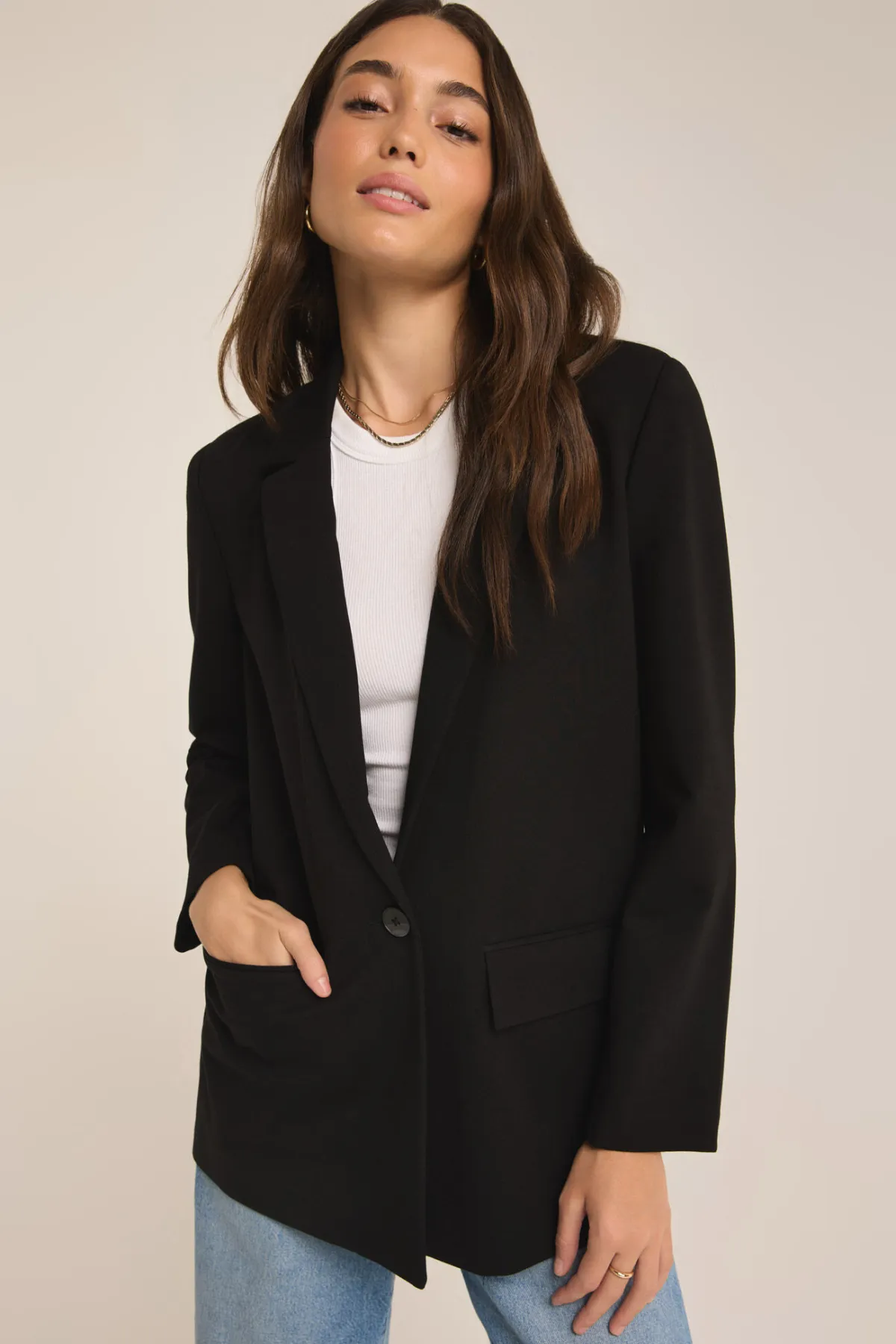 Z SUPPLY - DO IT ALL RELAXED BLAZER BLACK